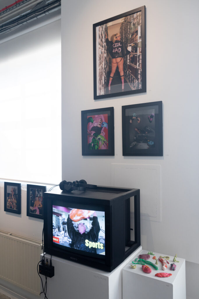 Rebel Dykes - nstall shot of works by Mystical Femmes (with works by Cherry Auhoni to the left)