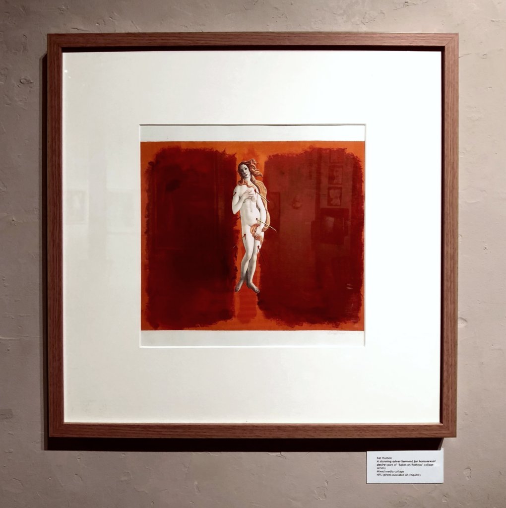 Saint Sebastian: A Stunning Advertisement for Homosexual Desire collage, Kat Hudson artist London, Arrows of Desire, The Horse Hospital 2019