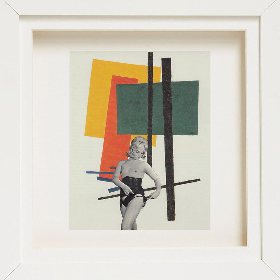 Bonnie Noel on Kasimir Malevich, collage by Kat Hudson, Babes on Rothkos series, 2017