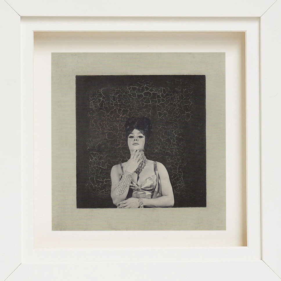 Baby Martell on Kasimir Malevich collage by Kat Hudson, Babes on Rothkos series, 2017