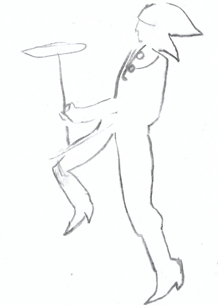 Kat Hudson, portrait of Vinnie character for NiCKY music video, London 2023