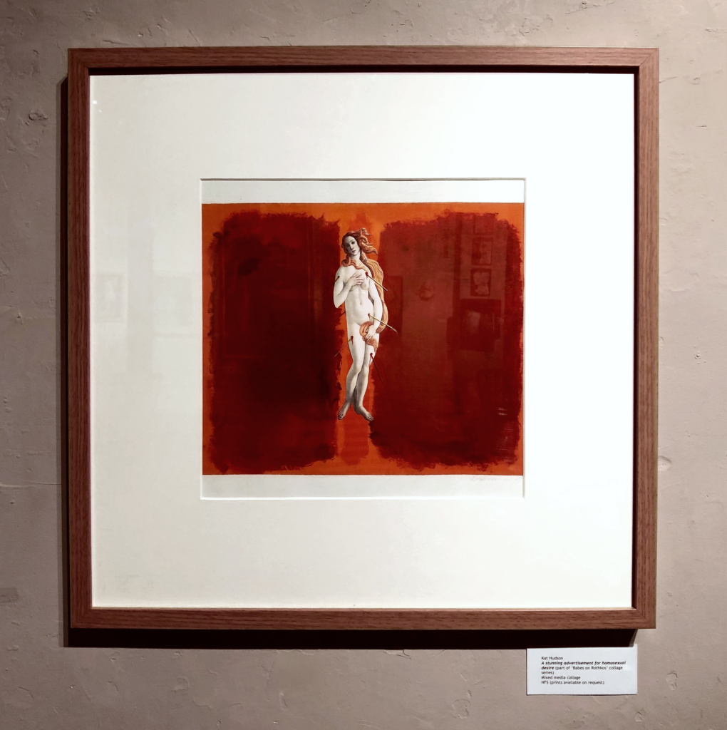 Saint Sebastian: A Stunning Advertisement for Homosexual Desire collage, Kat Hudson artist London, Arrows of Desire, The Horse Hospital 2019