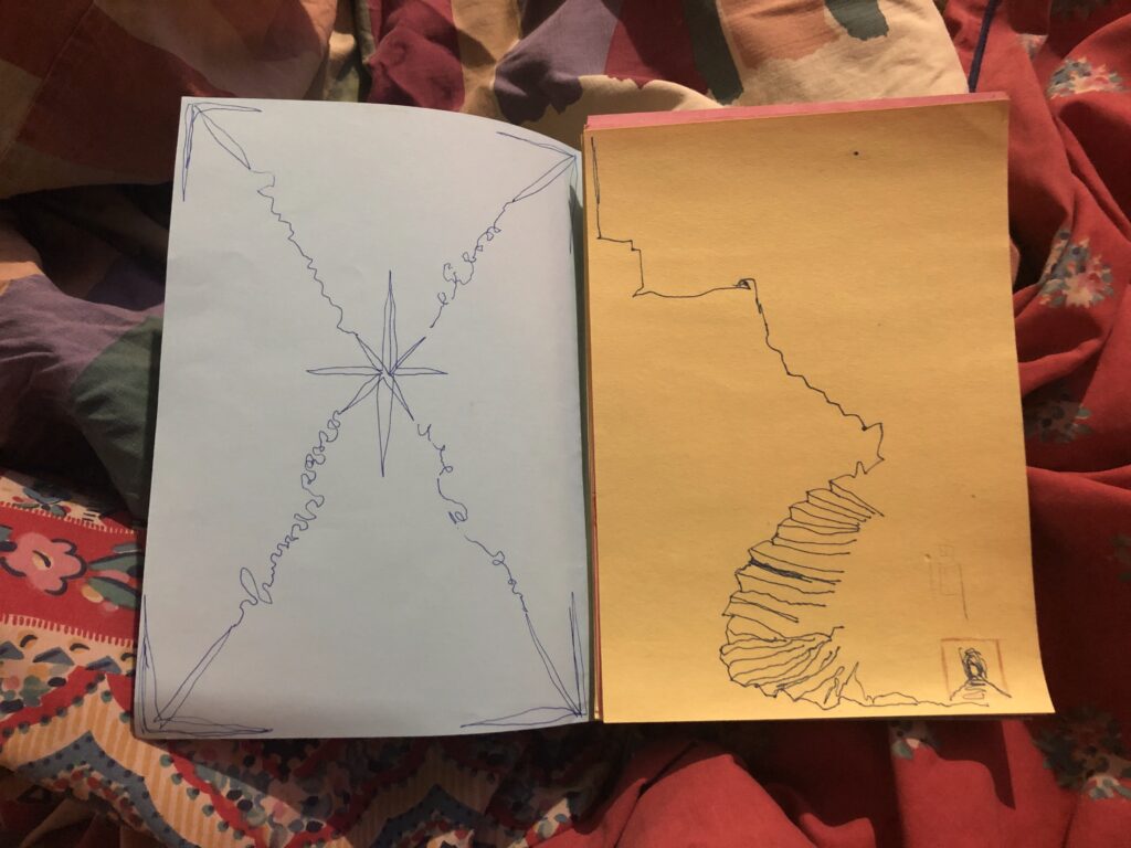 Kat Hudson artist London, Untitled automatic drawing series, 1&2, 2020