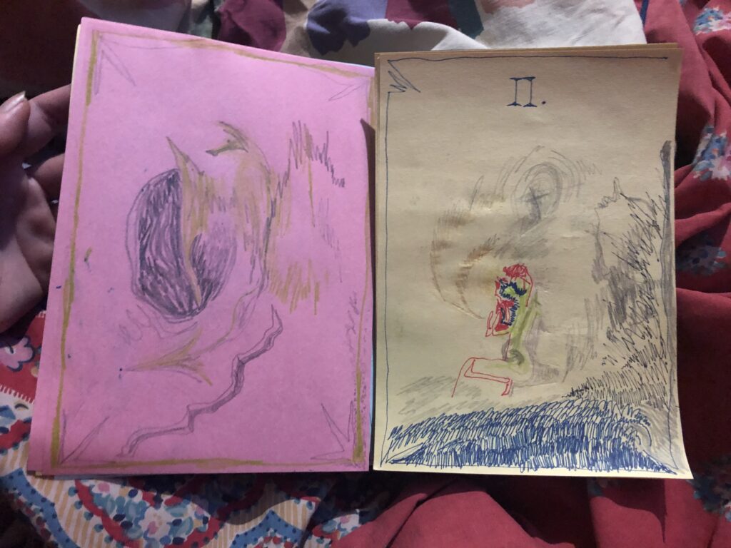 Kat Hudson artist London, Untitled automatic drawing series, 7&8, 2020